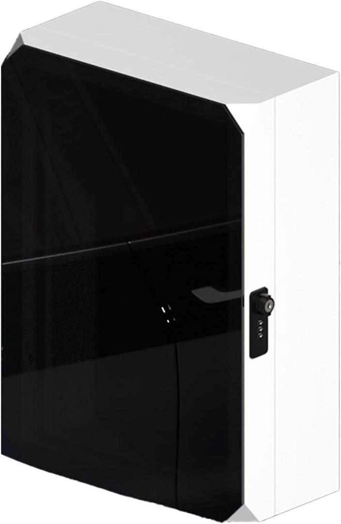 EV Charging Pile Protective Cover, Locking Outdoor EV Charger Enclosure, with Combination Lock, Weatherproof Design, Strong Compatibility, Galvanized and Painted Finish(White, 10"H x 25"W x 20 D)