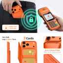 PROfezzion for iPhone 17 Pro Max Case Wallet 3-Card Holder with MagSafe, Triple-Sided Magnets, RFID Blocking, Wireless Charging, Kickstand, Drop Protection Rugged Magnetic Case Protector - Orange