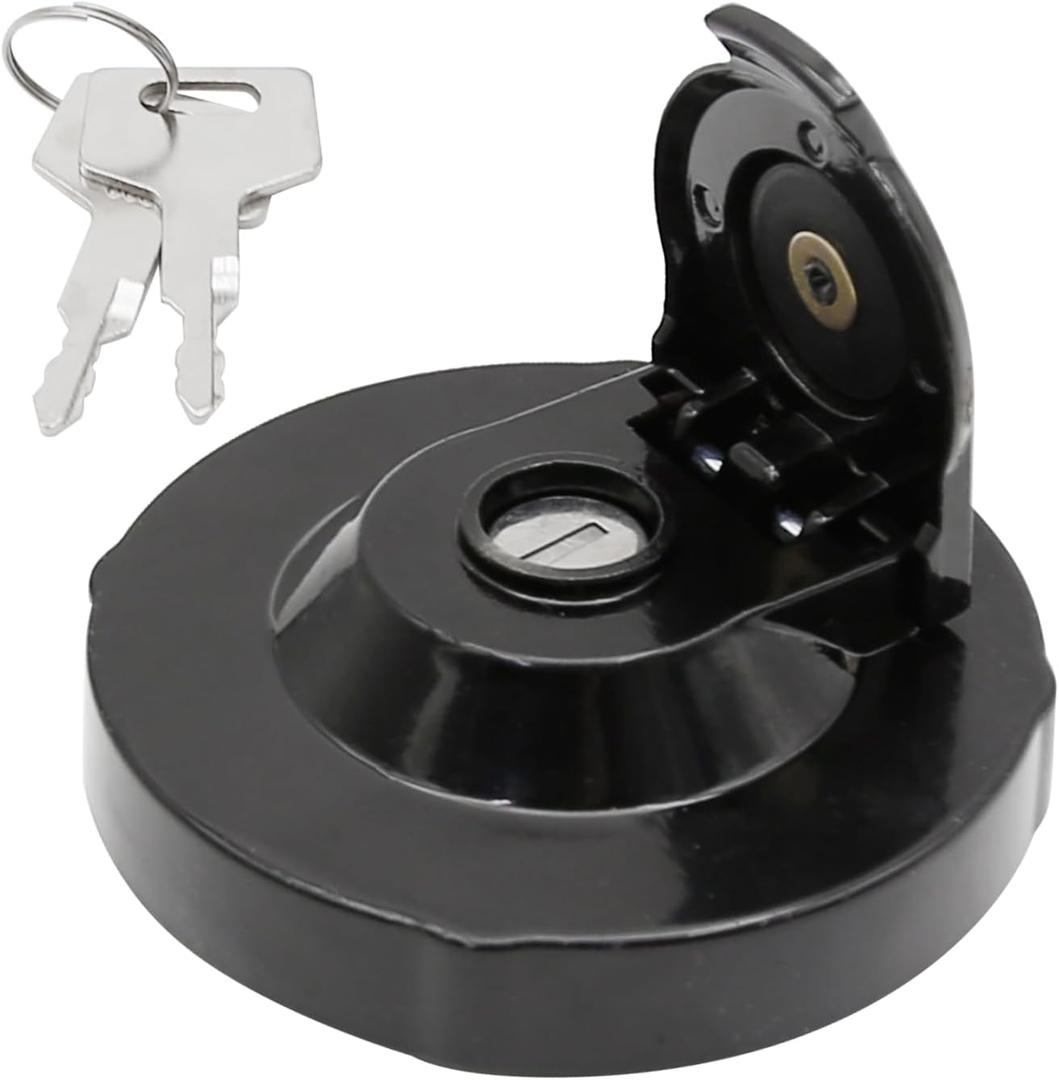 VIKKSAER 1552100500 Fuel Cap w/ 2pcs Keys, Replacement for Takeuchi Excavators Track Loaders TB014 TB015 TB016 TB125 TL26 TL120 TL126 TL130 TL140 TL150 TL220 TL230 TL240 TL250, Replaces 15521-00500