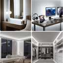 ALITOVE 32.8ft COB Led Strip Light White 6500K Super Bright 24V LED Rope Lights with Remote Dimmable 3200LEDs CRI90+ Uniform Glow LED Tape Light for Mirror Under Cabinet Living Room Study Wardrobe