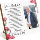 IAXIC Fathers Day, To Dad Photo Frame Gifts, Wooden Picture Frame Gift, Daughters Picture Tabletop Frame, Gifts for Dad from Daughter Son