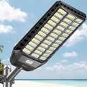 Deepn 9500W Solar Street Light, Commercial Grade Street Lights, IP67 Waterproof Solar Parking Lot Lights Dusk to Dawn Outdoor Lighting LED Security Flood Motion Sensor and Remote Control, 1PACK