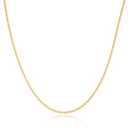 14K Gold plated Rope Necklace Chain 925 Sterling Silver Clasp plated Rope Necklace for Women Men 2mm Gold Necklace(14)