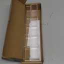 9.5 Large Acrylic Straw Holder for Cabinet Door - Reusable Tumbler Straw Organizer Storage, Small Kitchen Accessories Container, Ultra Sticky Cupboard Door Mounted (Transparent)