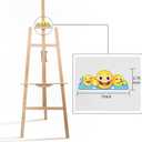Wooden Easel Stand for Sign and Painting - Adjustable Artist Easel for Adults - Home & Wedding Display, Art Easel with Canvas Holder for Studio, Classroom, 58 inches x 20.5 inches x 33 inches