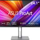 ASUS ProArt 24” (24.1” viewable) 16:10 HDR Professional Monitor (PA248CRV) - IPS, (1920 x 1200), 97% DCI-P3, ΔE < 2, Calman Verified, USB-C PD 96W, DisplayPort, Daisy-Chain, Ergonomic