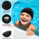 Firesara Fishtail Fabric Swim Cap for Men Women, Breathable High Elasticity Swimming Cap Hair Protection Quick Dry Soft for Long Hair Short Hair, Kids Boys and Girls
