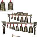 Healifty Mini Double Layers Bronze Chime 14.96X2.36X9.44In Ancient Chinese Folk Percussion Instrument Home Office Decoration Souvenir