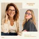 Madison Avenue 2 Pack Cateye Blue Light Blocking Reading Glasses for Women Spring Hinge, Vintage Computer Readers Eyeglasses