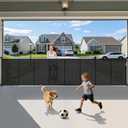 236'' Retractable Baby Gates Extra Wide, 42'' Extra Tall Retractable Dog Gate, 20 FT Black Indoor/Outdoor Retractable Gate with Reinforcement Rods for Garage, Doorways, Stairs, Decks, Driveway, Patio