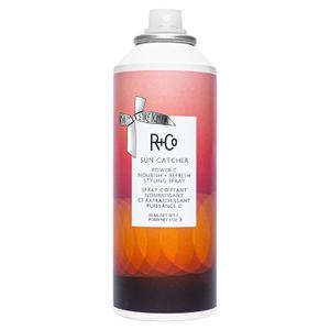R+Co SUN CATCHER Power C Nourish + Refresh Styling Spray | Vitamin C Leave-In Mist with 450F Heat, UV & Pollution Protection | Hydrating with Hyaluronic Acid & Vegan Peptides | 5 oz (BB:06/03/2025)