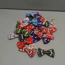 21 Pieces Christmas Dog Bow Ties Dog Collar Bow Ties Attachment with Elastic Bands Dog Collar Detachable Charms for Dogs Collar Grooming Accessories Day Costume Cosplay (Snowman Style)