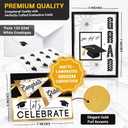 AUDREE Gold Foil Graduation Cards 2026 (5x7) - 12 Pack Grad Design with Envelopes & Stickers Bulk Assortment for College & High School, Congrats Grad Gifts Decorations for Him Her (Printed Messages)