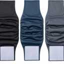 1 Pack 3 Reusable Dog Diapers Washable Male Belly Bands for Dogs, High Absorbing Male Dog Doggie Puppy Wraps (Large, Black Navy Charcoal)