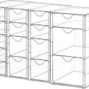 Vtopmart Acrylic Organizer with 16 Drawers (4 Set),Clear Storage Drawers for Office Supplies,Desk Organization and Storage for Makeup,Jewelry,Art Crafts