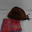 SATINIOR 6 Set Western Cowboy Hat with Bandanna Cowboy Party Bandannas Pack Western Faux Felt Farmer Hat for Halloween Christmas Carnival Costume Accessories Cosplay Fancy Dress Party Favorite