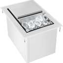 HARDURA Drop-in Stainless Steel Ice Bin, 18 inches x 12 inches x 11"