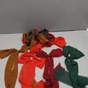 12 Pcs Christmas Frayed Edge Bows Decoration - 12" x 24" Chiffon Silk Ribbon Large Vintage Bow Ornaments Set for Xmas Tree Topper, Garland, Wreath, Candlestick - Holiday Indoor Outdoor Decor