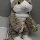 23.6" & 4.5 lbs Gray Cat Weighted Stuffed Animals for Comfort, Cuddly & Soft Kids' Plush Toy Pillows for Companion, Large Plushies with Removable Ceramsite Bag, Gifts for Adults, Kids, Boys and Girls