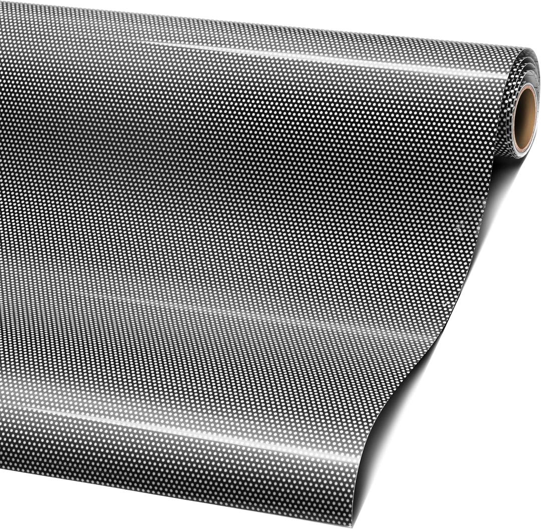 VViViD One-Way Perforated Black Vinyl Privacy Window Film Adhesive Glass Wrap Roll (50ft x 54 inches)