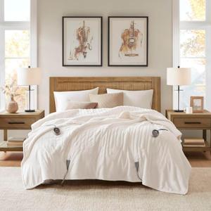 Woolrich Heated Plush to Berber Electric Blanket Throw Ultra Soft Knitted, Super Warm and Snuggly Cozy with Auto Shut Off and Multi Heat Level Setting Controllers, King: 100x90, Ivory Woolrich Heated Plush to Berber Electric Blanket Throw Ultra Soft Knitted, Super Warm and Snuggly Cozy with Auto Shut Off and Multi Heat Level Setting Controllers, King: 100x90, Ivory