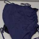 Yonique Women Strapless One Piece Swimsuit Tummy Control Bandeau Bathing Suit Cheeky Swimwear (22 Plus, Navy Blue)