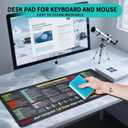 2 x Large Mouse Pad-Excel Cheat Sheet Desk Pad, Extended Desk Mousepad with Excel Shortcuts, Non-Slip Gaming Mouse Pad with Stitched Edges, Non-Fade Mouse Mat for Office Home & Gamers (11.8" x 2")