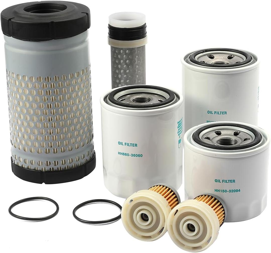 Maintenance Filter Kit Fits for Kubota Tractor B2301 B2320 B2410 B26 B22601 B2630 B2650 Replaces# HH150-32094 6A320-59930 6C060-99414 32721-58242 HH660-36060 HH670-37712