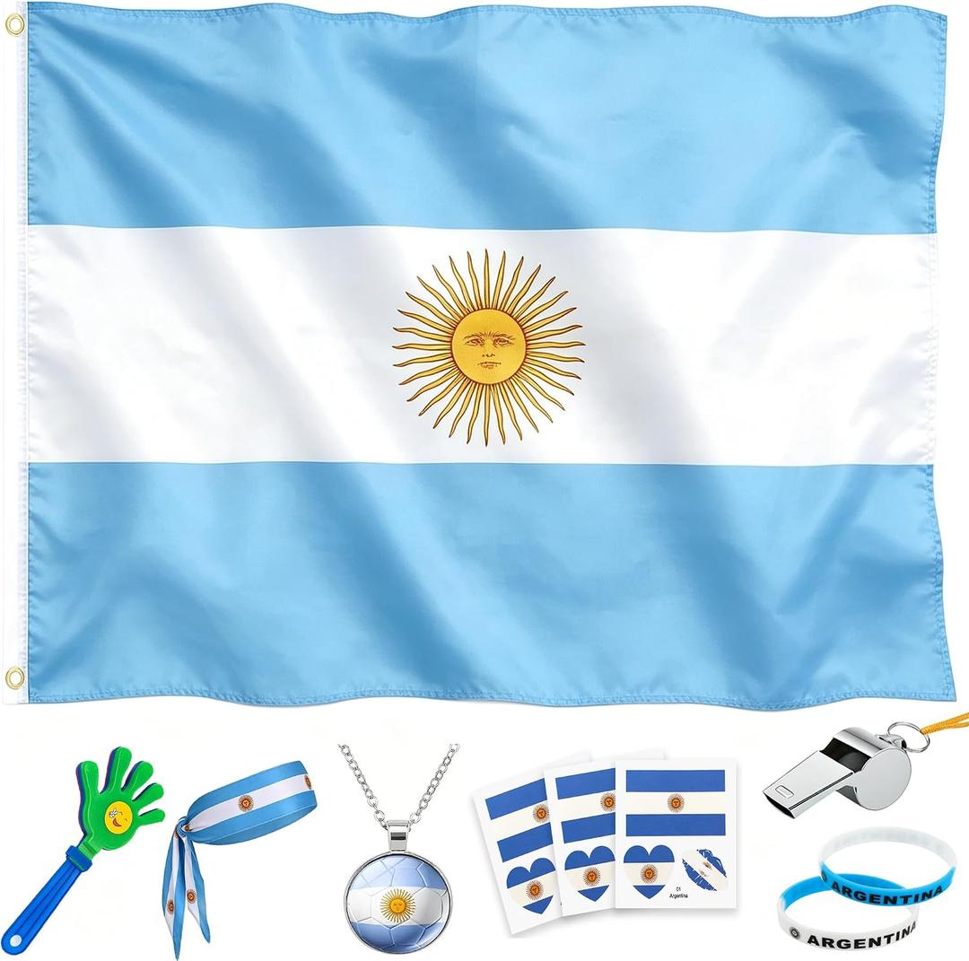2026 World Cup Fan Accessories Kit, 7 PCS World Soccer Sport Cup Gear Set, World Cup Merchandise for Soccer Party Decorations, Stadium Events, Watch Party, Home Cheering