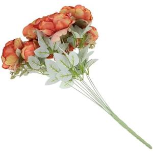 ULDIGI 9-Piece Artificial Flower Bouquet Realistic Faux Roses for Wedding Party
