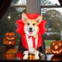 Halloween Dog Costumes Vampire Cape: Pet Cats Cosplay Costume Funny Clothes Cloak for Small Medium Large Dogs - Dog Mantle Apparel for Halloween Party