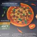 Pizza Pan - 14 Inch Nonstick Pizza Pan for Oven with Widen Handles for Cooking, Baking, and Grilling - Durable, Even Heating, Long-Lasting Kitchen Cookware (1, Black)