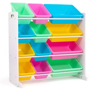 Humble Crew Kids' Toy Storage Organizer, White/Pastel (WO560P)