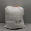 Puffy White Feather Comforter King Size with Feathers Down Fiber Filled, All Season Feather Duvet Insert, 100% Cotton Luxury Hotel Collection, 8 Corner Loops (White Coffee Piping)