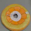 ANWA Adjustable Cat Cone Collar Soft, Cute Cat Donut Collar After Surgery, Kitten Recovery Cones to Stop Licking (Medium, Orange)