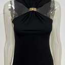 Women's Halter Tank Top Y2k Black Style Fitted High Neck Sleeveless Criss Cross Basic Tops for Women S