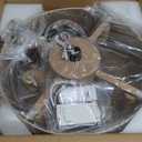 Boho Caged Ceiling Fan with Lights, 18 Inch Rattan Fandelier Ceiling Fans with Light and Remote Control, Coastal Enclosed 6 Speeds for Bedroom, Kitchen, Dining Room