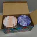 Set of 4 Triple Wick Marble-Style Citronella Scented Candles Natural Soy Wax Summer Outdoor Candles for Outside Indoor Patio Home Garden Yard Balcony Camping Porch BBQ.