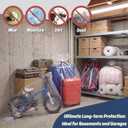 Wowfit 5 CT 45x65 inches Extra Large Clear Plastic Bags Perfect for Car Seat, Luggage, Suitcase, Stroller, Chair, Kids Bike and Attic Storage (3 Mil Flat Bags)