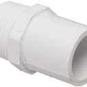 Spears 461 Series PVC Pipe Fitting, Adapter, Schedule 40, 3/4" NPT Male x 3/4" Spigot (0.75 Inch)