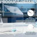 Colingmill Clear Acrylic Lab Protective Shield with Bend Splash Guard Panel Barrier 15"W x 11.25"D x 23"H Freestanding Laboratory Partition with Open Sides