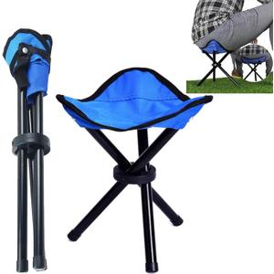 Folding Camping Stool Portable Outdoor Chair Use Height 14 inchs Fishing Chair Seat for Camping Fishing Hiking Gardening and Beach Maximum Weight Capacity 300 lbs (Blue), Pack of 2 