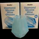Wine2Go Diamond Silicone Wine Glasses 9oz Pack Of 2