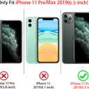 NITITOP Compatible with iPhone 11 Pro Max Case Cute Clear Blue Durable Love Heart Pattern for Girls Women Soft TPU Transparent Colourful Frame Full Camera Lens Shockproof Protective Cover - Blue