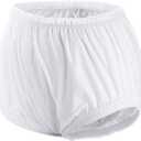 Carer Pull-On Waterproof Underwear Unisex Washable Diaper Cover for Incontinence Waterproof,Durable Leakproof Underwear for Incontinence to Use with Diapers & Briefs for Added Leakage Protection (M, White)