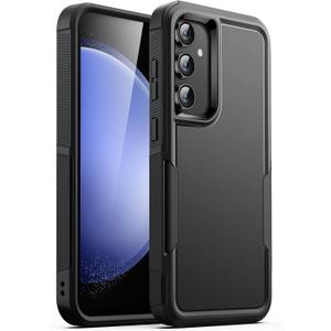 JETech Case for Samsung Galaxy S23 FE 6.4-Inch, Heavy Duty Dual-Layer Protection, Rugged Tough Shockproof Phone Cover with Matte Design (Black)