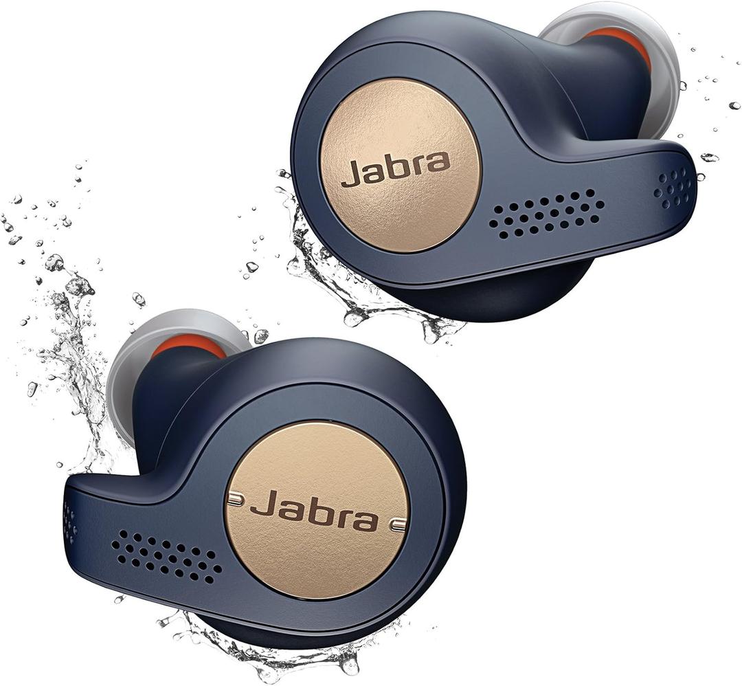 Jabra Elite Active 65t Alexa Enabled True Wireless Sports Earbuds with Charging Case Copper Blue