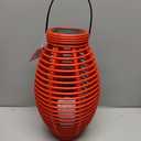 Solar Lantern,Outdoor Plastic Lanterns Waterproof,  Solar Lights,Hanging Lanterns Outdoor,Decoration Lights for Garden,Patio,Porch,Trees,Pathway,Outside. Color Red.