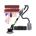 Drywall Sander with Vacuum Dust Collector(02/11/2025 Upgraded) 8-Amp Popcorn Ceiling Removal Tool with 7 Variable Speed 800-1800RPM, Extendable Handle, LED Light,12pcs Sanding Discs, Navy Blue