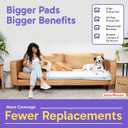 PetsWorld Enormous Dog Pee Pads 37"x54" 25 Count XXXL Pet Pee Pads for Giant Dogs & Pets, Heavy Duty Leak-Proof Dog Training Pads, Super Absorbent Quick-Dry Potty Pads with Adhesive Tabs